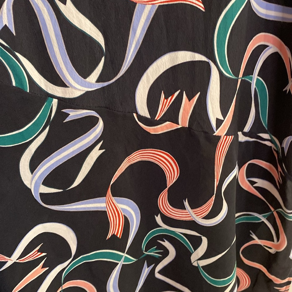 Equipment - 100% Silk Asymmetrical Dress Ptp 18” L 35” & 42.5” - Picture 10 of 11